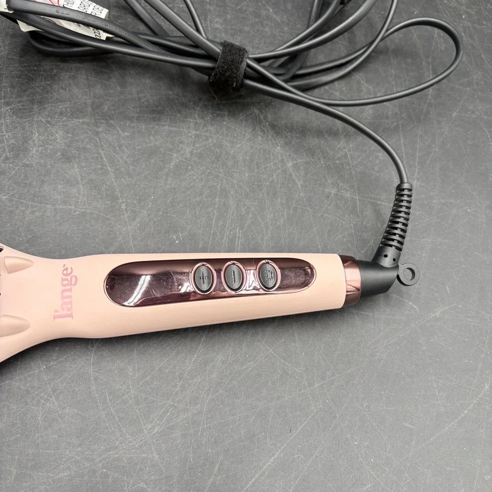 L'ange Le Vite Hair Straightening Brush Blush Pink Ceramic Heated Smoothing Tool